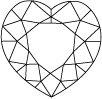 heart shape top view