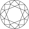 BRILLIANT CUT WITH VERTICAL SEPERATED MAIN FACETS 73 FACETS (top view)