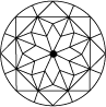 DOPPELBRILLIANT CUT WITH HORIZONTAL SEPERATED MAIN FACETS 105 FACETS (bottom view)