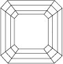 SQUARE EMERALD CUT  (top view)